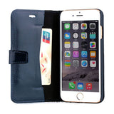 Glossy Genuine Leather iPhone Wallet Case