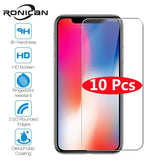 10Pcs Tempered Glass For iPhone X XS MAX XR 4 4s 5 5s